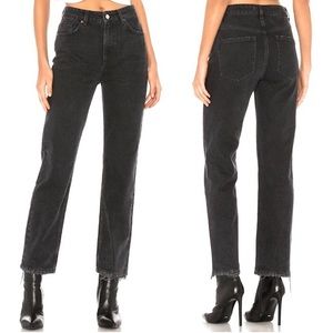 Free People Dakota Straight Leg Jean in Black